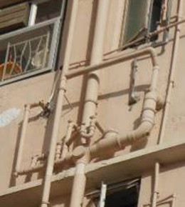 Drainage system in common parts