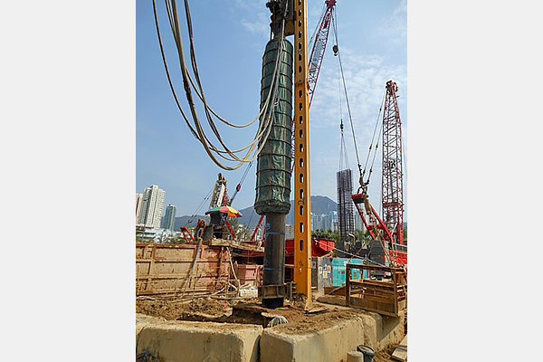 Foundation works - Socketed steel H-piles