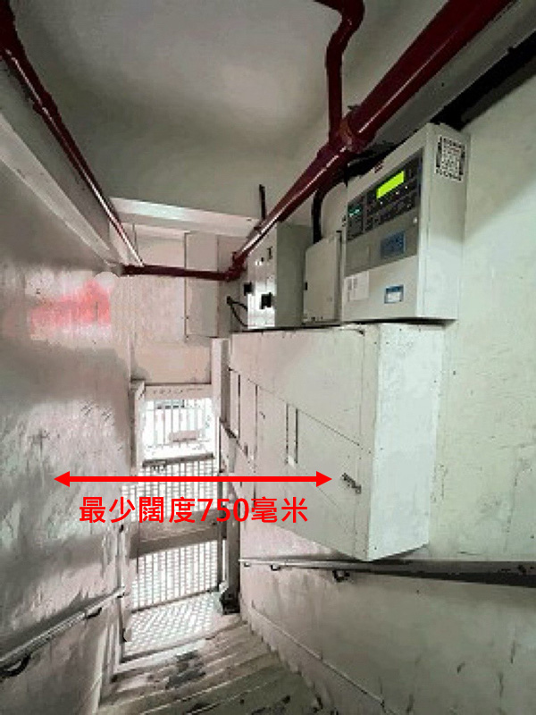 最少阔度750毫米