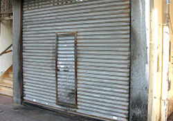 Roller shutter / folding gate installed on the ground floor for security purpose